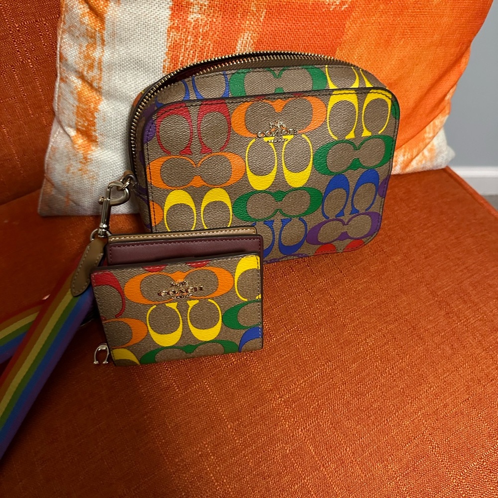 Coach cross body bag and wallet